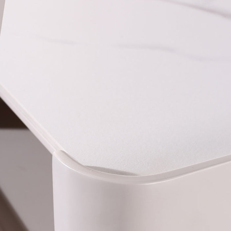 E1-Class Dual-Material Nightstand - Luxury Design & Practical Function Bedside Table 2-Drawer For Bedroom