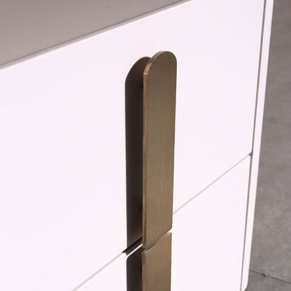 E1-Class Dual-Material Nightstand - Luxury Design & Practical Function Bedside Table 2-Drawer For Bedroom