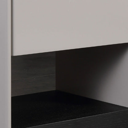Premium Wood Veneer Nightstand - Sleek Design & Durable Build Bedside Table 1-Drawer For Bedroom