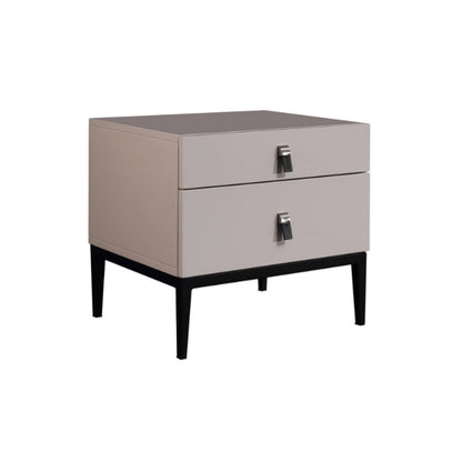 Compact Scandinavian Nightstand - Durable Eco-Friendly Material Bedside Table 2-Drawer For Bedroom