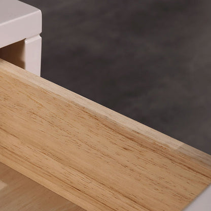 Compact Scandinavian Nightstand - Durable Eco-Friendly Material Bedside Table 2-Drawer For Bedroom