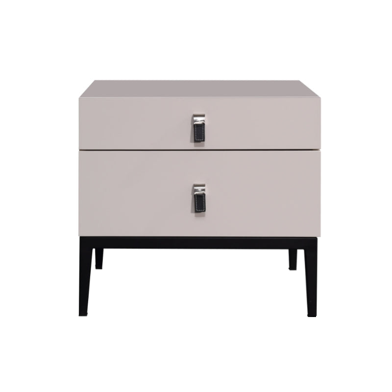 Compact Scandinavian Nightstand - Durable Eco-Friendly Material Bedside Table 2-Drawer For Bedroom
