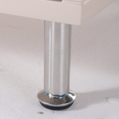 Contemporary Scandinavian Ribbed Glass Door Bedside Table - Semi-Transparent Nightstand For Bedroom