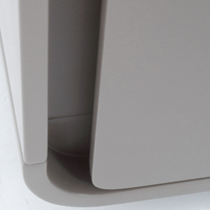 Modern Minimalist Smooth Edge 2 Drawers Nightstand - Curved Corners Bedside Table For Bedroom