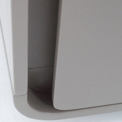 Modern Minimalist Smooth Edge 2 Drawers Nightstand - Curved Corners Bedside Table For Bedroom