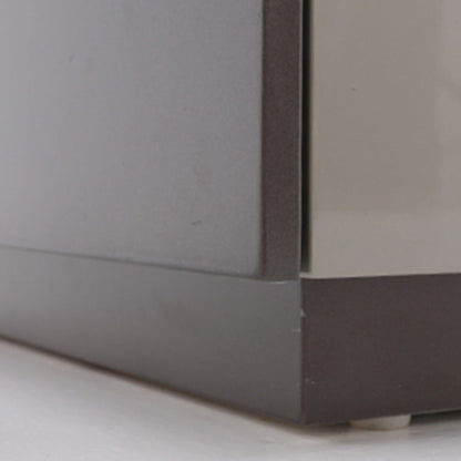 Contemporary Scandinavian Sintered Stone Bedside Table - Silent Soft-Close 2 Drawers Nightstand For Bedroom