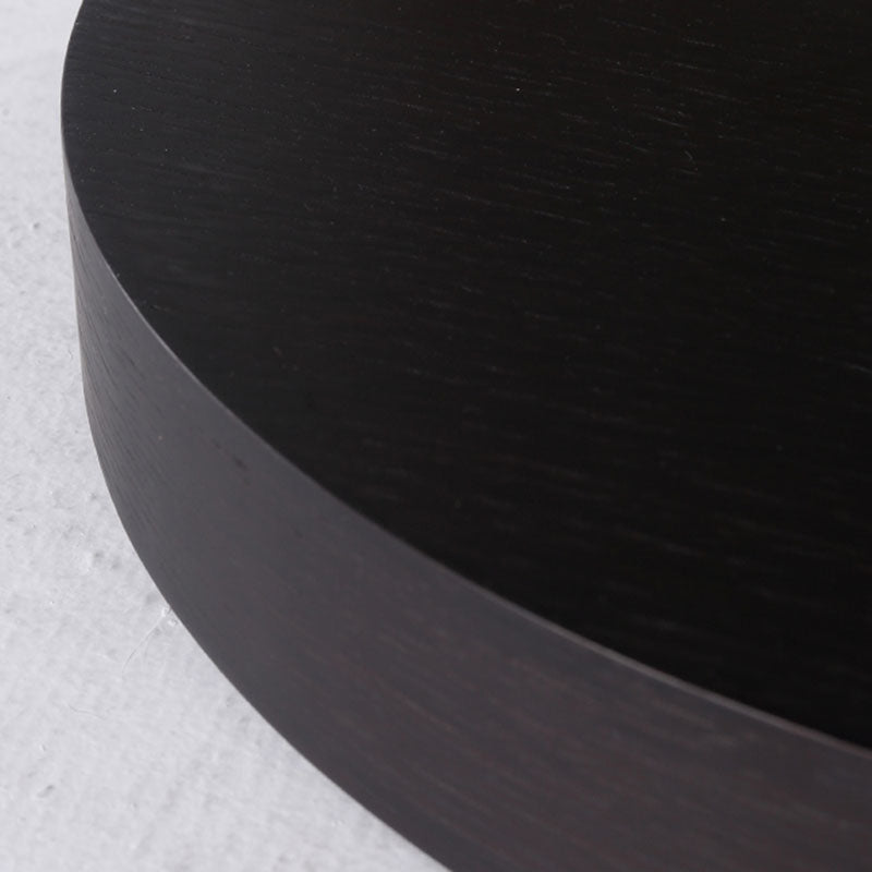 Contemporary Round 1 Hidden Drawer Bedside Table - Faux Leather Open Shelf Nightstand For Bedroom