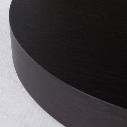 Contemporary Round 1 Hidden Drawer Bedside Table - Faux Leather Open Shelf Nightstand For Bedroom