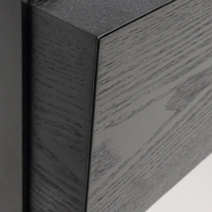 Traditional Clean Geometric Side Table - Metal Base 1 Drawer Nightstand For Bedroom