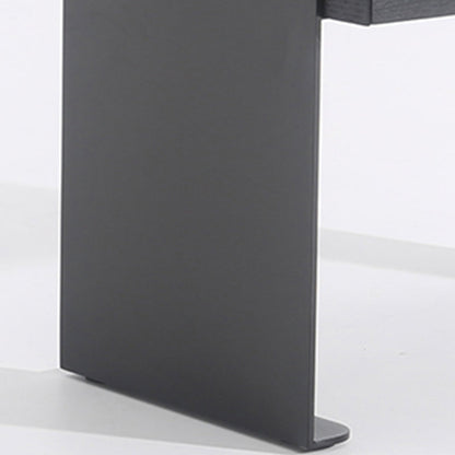 Traditional Clean Geometric Side Table - Metal Base 1 Drawer Nightstand For Bedroom