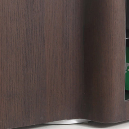 Contemporary Creative Marble S-Curve Bedside Table - Rotating 2 Drawers Nightstand For Bedroom