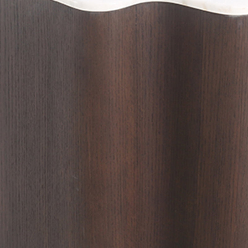 Contemporary Creative Marble S-Curve Bedside Table - Rotating 2 Drawers Nightstand For Bedroom