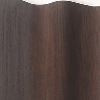Contemporary Creative Marble S-Curve Bedside Table - Rotating 2 Drawers Nightstand For Bedroom
