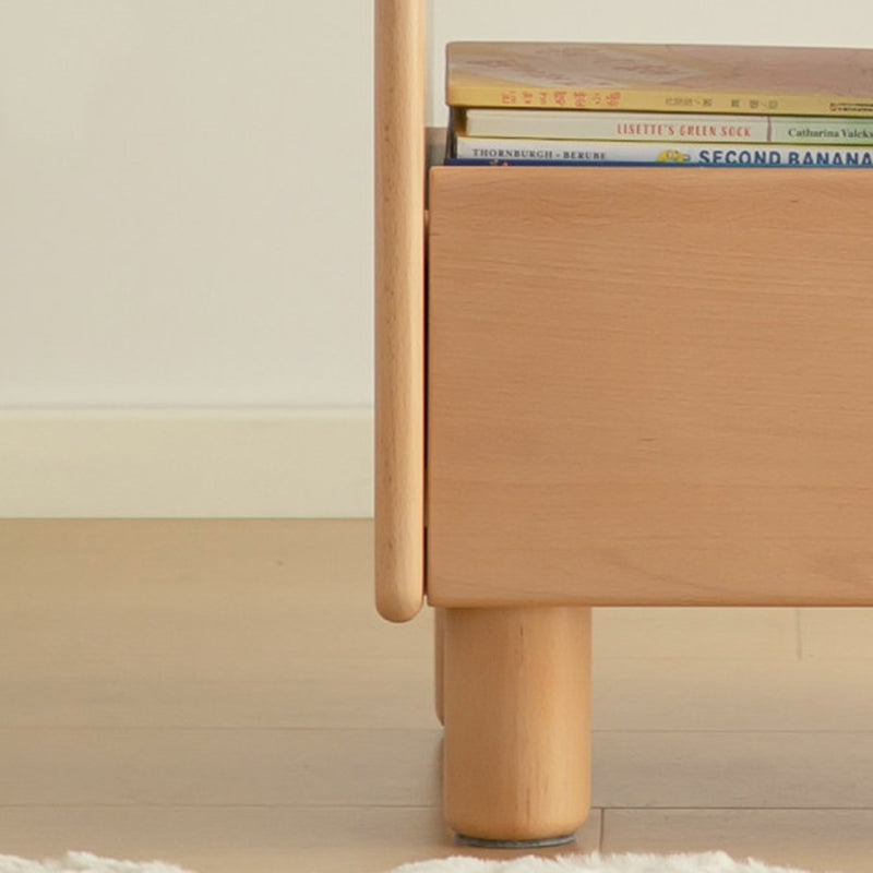 Premium Minimalist Kids Bedside Cabinet - Sturdy Beech Wood & Heavy-Duty Drawer Slides Nightstand 1-Drawer For Bedroom