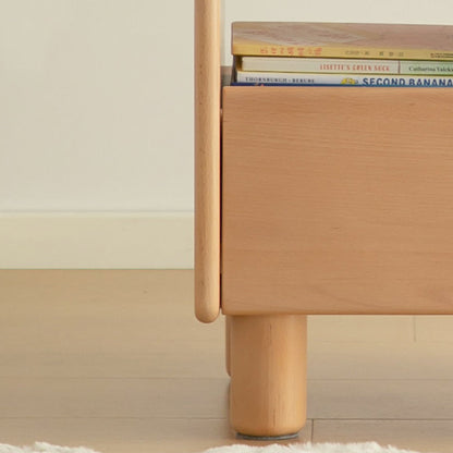 Premium Minimalist Kids Bedside Cabinet - Sturdy Beech Wood & Heavy-Duty Drawer Slides Nightstand 1-Drawer For Bedroom