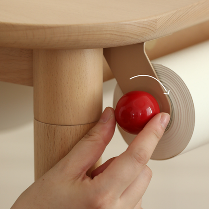 Minimalist Beech Wood Kids Play Table - Adjustable Height & Rounded Edge Safety Design Desk For Study