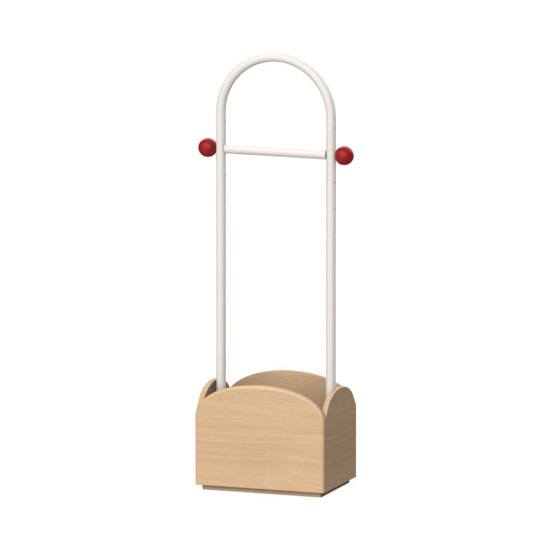 Space-Saving Kids Wardrobe Stand - Adjustable Carbon Steel Frame & Beech Wood Base Hall Tree For Entryway & Hallway