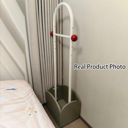 Space-Saving Kids Wardrobe Stand - Adjustable Carbon Steel Frame & Beech Wood Base Hall Tree For Entryway & Hallway