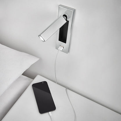 Geometric Recessed Adjustable Aluminum LED Wall Lamp - Minimalist Wall Light With Multi-Angle Spotlight For Bedroom