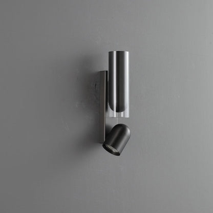 Cylinder Rectangular Acrylic 2-Light Wall Lamp - Industrial Dual Beam Wall Sconce For Living Room