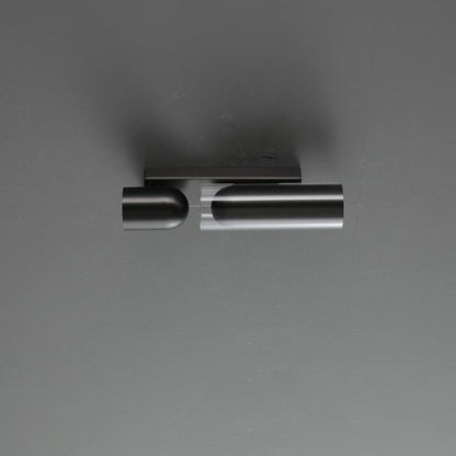 Cylinder Rectangular Acrylic 2-Light Wall Lamp - Industrial Dual Beam Wall Sconce For Living Room