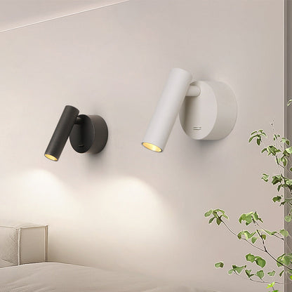 Modern Minimalist Aluminum Round Cylinder LED Wall Sconce Lamp for Living Room