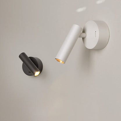 Modern Minimalist Aluminum Round Cylinder LED Wall Sconce Lamp for Living Room