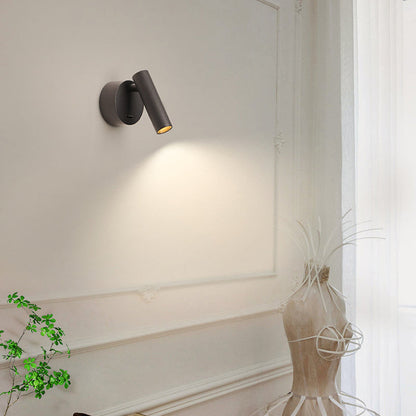 Modern Minimalist Aluminum Round Cylinder LED Wall Sconce Lamp for Living Room