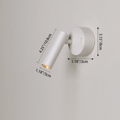 Modern Minimalist Aluminum Round Cylinder LED Wall Sconce Lamp for Living Room
