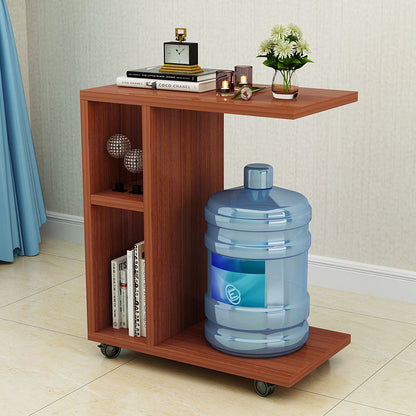 Modern Minimalist Rectangular Laminate End Table 3-Tier Movable For Living Room