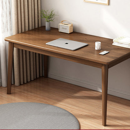 Modern Minimalist Rectangular Medium Density Fiberboard Solid Wood Desk 1-Tier For Home Office