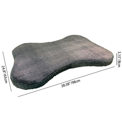Modern Minimalist Irregular Rectangular Pet Bed: Bone Shape - Compressible Cat Bed For Bedroom