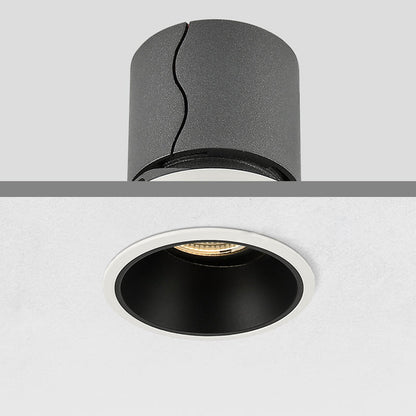 Adjustable Aluminum Recessed LED Downlight - Scandinavian Maintenance Flush Mount Lighting For Living Room