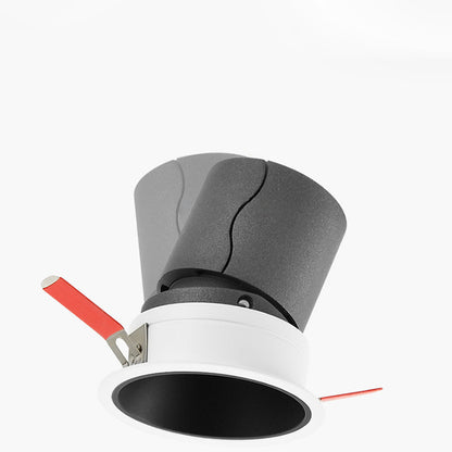 Adjustable Aluminum Recessed LED Downlight - Scandinavian Maintenance Flush Mount Lighting For Living Room