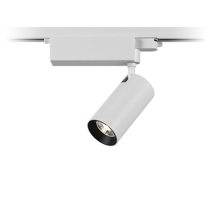 Adjustable Aluminum LED Track Spotlight - Minimalist Rotation Cylinder Semi-Flush Mount Ceiling Light For Home Office