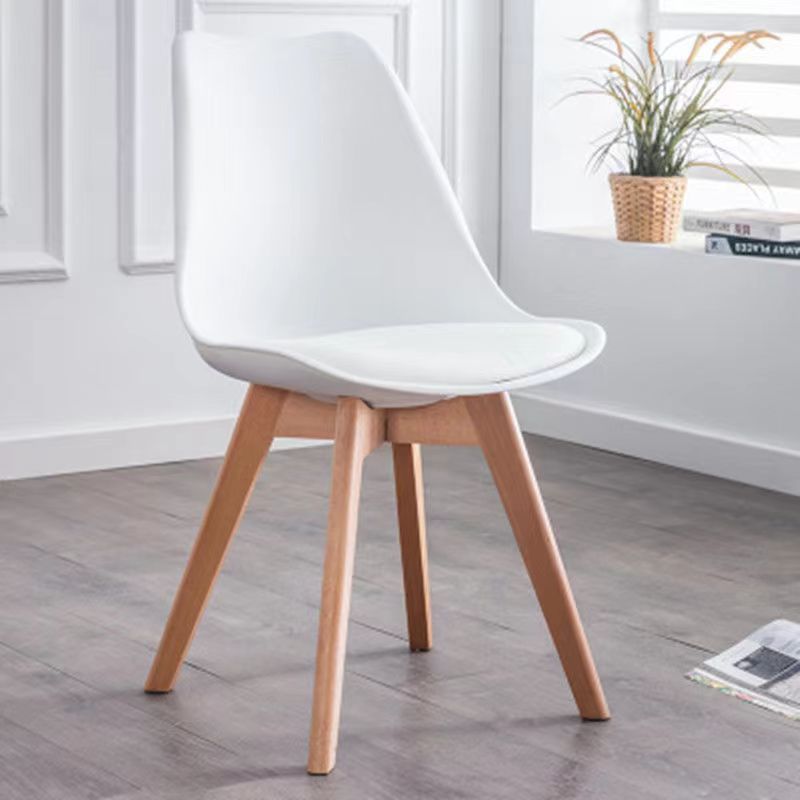 Modern Minimalist Tulip Shape PP Solid Wood Chair Backrest For Living Room