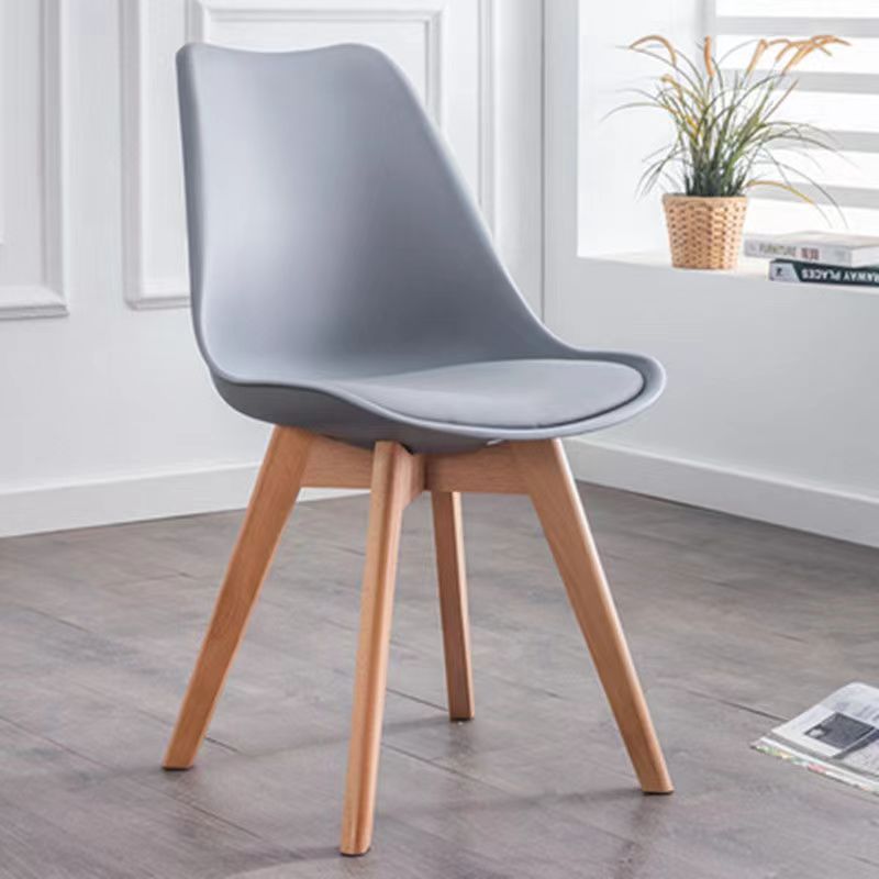 Modern Minimalist Tulip Shape PP Solid Wood Chair Backrest For Living Room