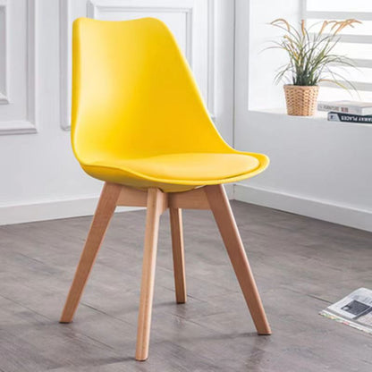 Modern Minimalist Tulip Shape PP Solid Wood Chair Backrest For Living Room