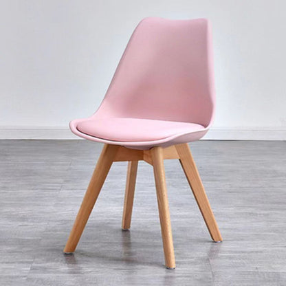 Modern Minimalist Tulip Shape PP Solid Wood Chair Backrest For Living Room
