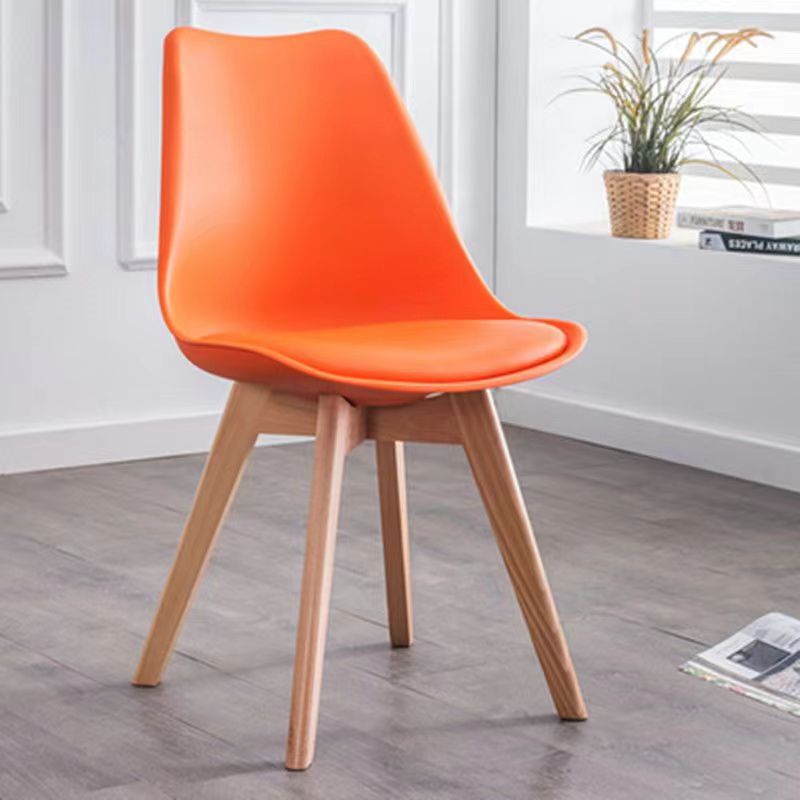 Modern Minimalist Tulip Shape PP Solid Wood Chair Backrest For Living Room