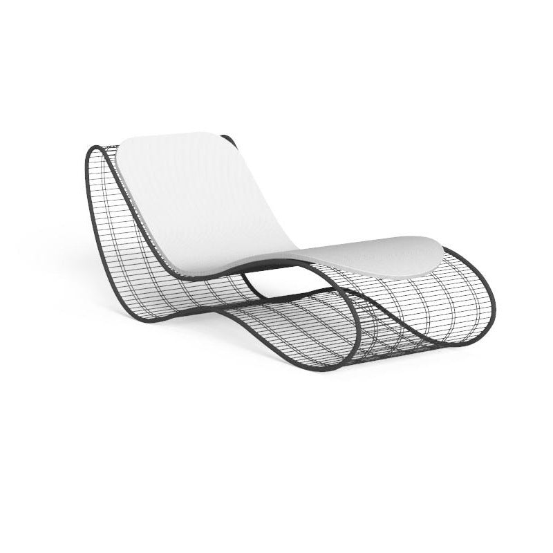 Modern Minimalist Curved Aluminum Alloy Fabric Sponge Recliner Backrest For Garden