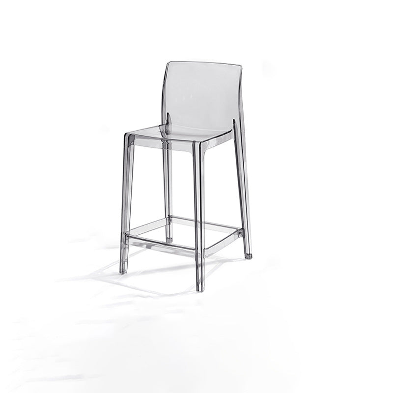 Modern Minimalist PC Rectangular Bar Stool Backrest Armless For Kitchen