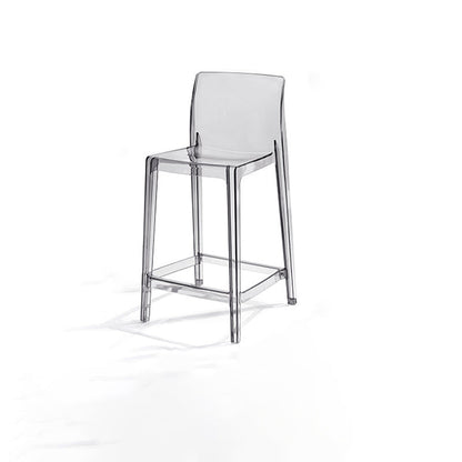 Modern Minimalist PC Rectangular Bar Stool Backrest Armless For Kitchen
