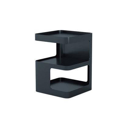 Contemporary Creative Rectangular Stainless Steel Side Table 3-Tier For Living Room