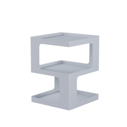 Contemporary Creative Rectangular Stainless Steel Side Table 3-Tier For Living Room