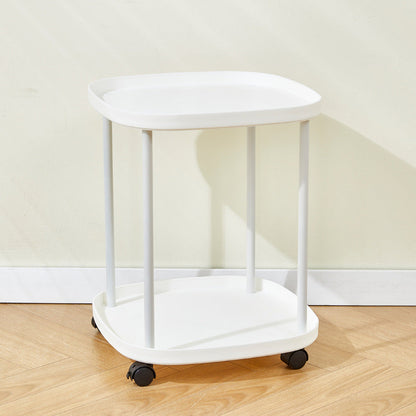 Modern Minimalist Rectangular PP Carbon Steel Side Table 2/3 Tier For Living Room