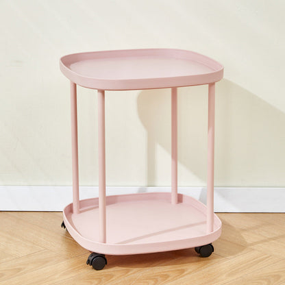 Modern Minimalist Rectangular PP Carbon Steel Side Table 2/3 Tier For Living Room