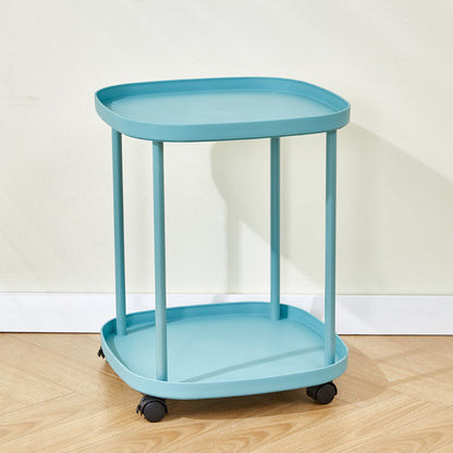 Modern Minimalist Rectangular PP Carbon Steel Side Table 2/3 Tier For Living Room