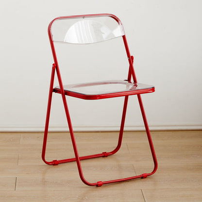 Modern Minimalist Rectangular PVC Iron Dining Chair Backrest Armless For Dining Room