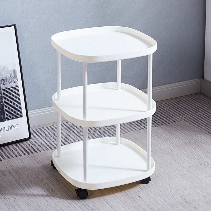 Modern Minimalist Rectangular PP Carbon Steel Side Table 2/3 Tier For Living Room
